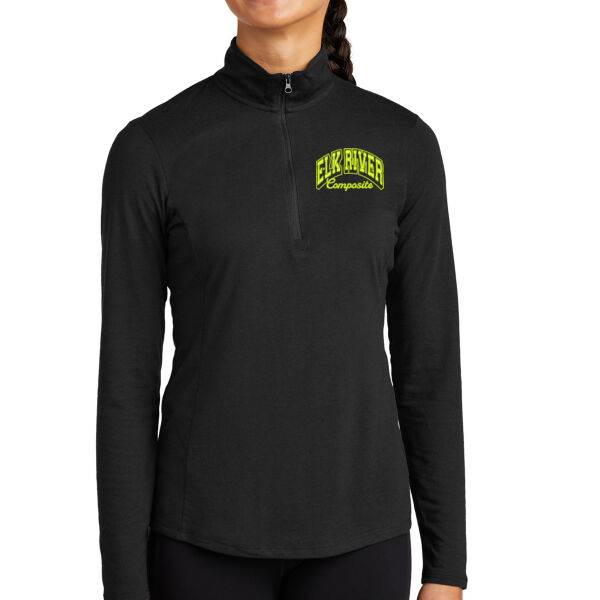 Sport-Tek ® Ladies PosiCharge ® Tri-Blend Wicking 1/4-Zip Pullover - Embroidered Logo Sport-Tek ® Ladies PosiCharge ® Tri-Blend Wicking 1/4-Zip Pullover - Embroidered Logo Thumbnail